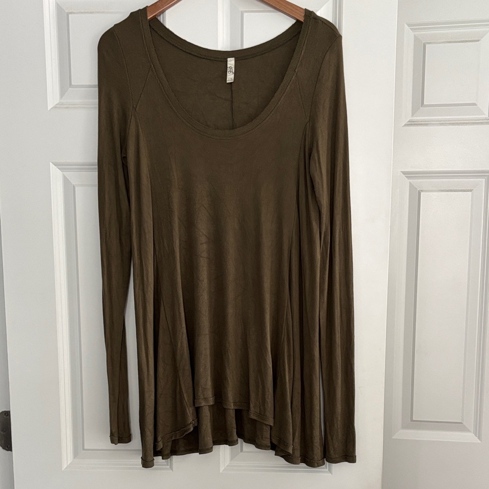 Free People Long Sleeve Top Green Large Women’s